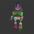 Green Sci Fi Robotic Character With Biomechanical Design Transparent Cockpit And Metallic Body