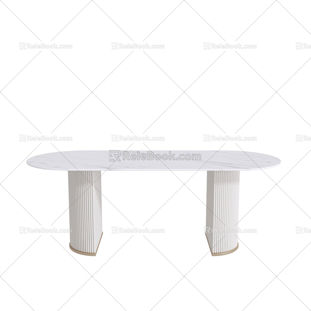 Minismal wind dining table 3d model