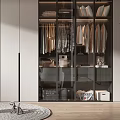 Modern Wardrobe Design With Glass Doors Hanging Space And Storage Compartments