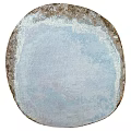 Light Blue Square Carpet With Distressed Edges And Textured Surface For Home Decor