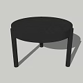Elegant Dark Wooden Round Coffee Table With Sturdy Legs For Living Room