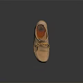 Light Brown Casual Leather Shoes With Laces And Soft Sole Design