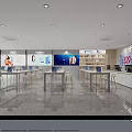 Modern Digital Store Interior With Display Tables Computers And Electronic Products On 3d model