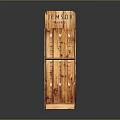 Wooden Display Rack Furniture With JEMSOK New York Branding And Shelves