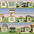 Various Styles Small Architectural Building Designs With Different Roof Window Structures