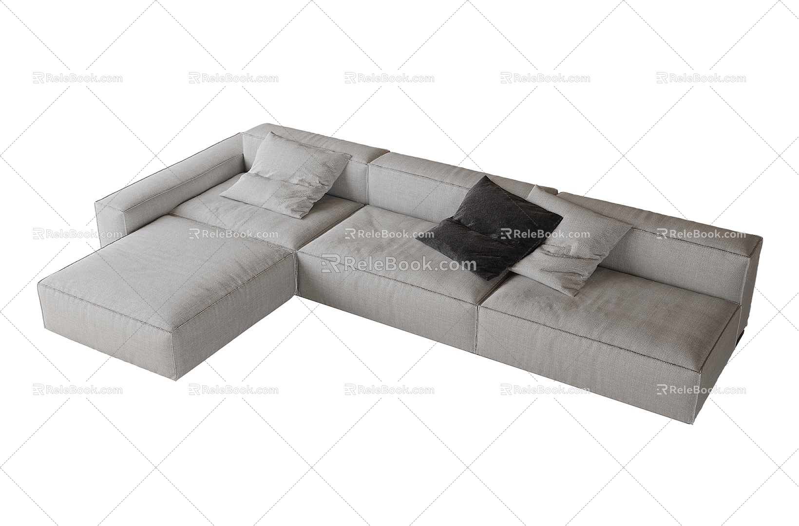 Modern Fabric Sofa Multi-Person Sofa Corner Sofa 3d model