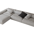 Modern Fabric Sofa Multi-Person Sofa Corner Sofa 3d model