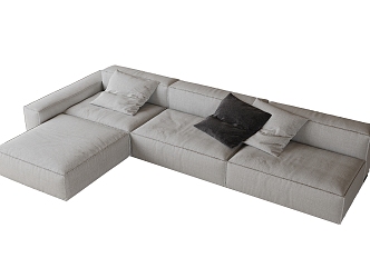 Modern Fabric Sofa Multi-Person Sofa Corner Sofa 3d model