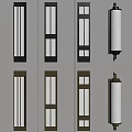 Modern Wall Sconces with Cylindrical Rectangular Designs in Black and Beige 3d model