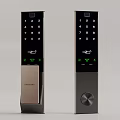 Modern Smart Door Handle Lock With Digital Keypad Fingerprint Scanner And Secure Design