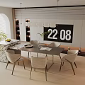 Modern table combination 3d model