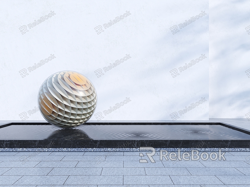 Modern City Sculpture Spherical Sculpture Waterscape Sculpture Art Sculpture City Sculpture Sculpture model