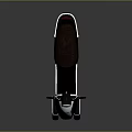 Vintage Black and White Scooter with Brown Seat Round Headlight and Classic Design