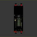 Vintage Green Steam Train Model With Black Chimney Red Base Headlights And Golden Details