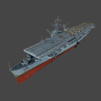 modern warship 3d model