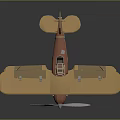 Vintage Yellow And Red Biplane Model With Detailed Propeller And Wings