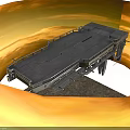 Industrial Metal Platform Equipment With Railings And Heavy Duty Support Beams
