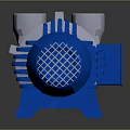 Industrial Blue Silver Pump Mechanical Structure With Metal Inlet Outlet Parts