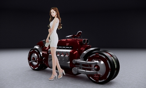 Modern Motorcycle Mechanical Motorcycle 3d model