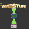 SOMESTUFF Trophy Design With Silver Body Transparent Globe And Orange Element