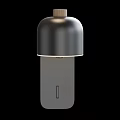 Modern Wall Lamps With Round Shade Silver And White Finish Wall Mounted Design