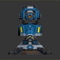 laser tower turret turntable sci-fi tower defense game tower defense sci-fi turret game turret game turret 3d model