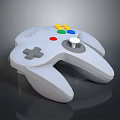 Classic Gray Game Controller With Colorful Buttons Cross Key Joystick And Ergonomic Design