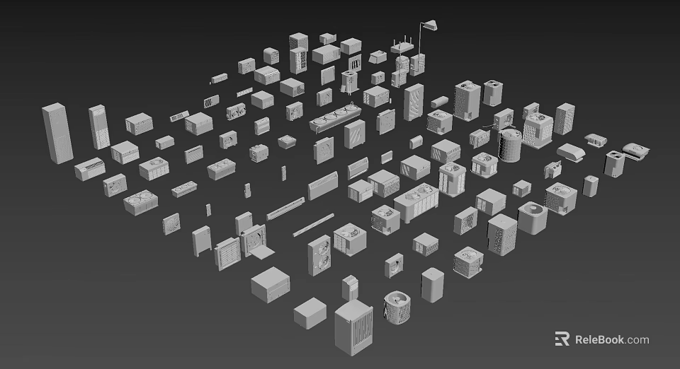 Diverse Electronic Appliances 3D Models With Various Geometric Shapes And Forms 3d model 