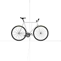 Modern Sleek Bicycle With Silver Frame Black Seat And Yellow Tire Edges