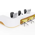 Modern reception desk Simple information desk 3d model