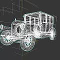 Vintage Light Blue Classic Car With Black Roof And White Wall Wheels