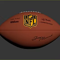 Red Wilson NFL Football With The Duke Logo And Classic Design