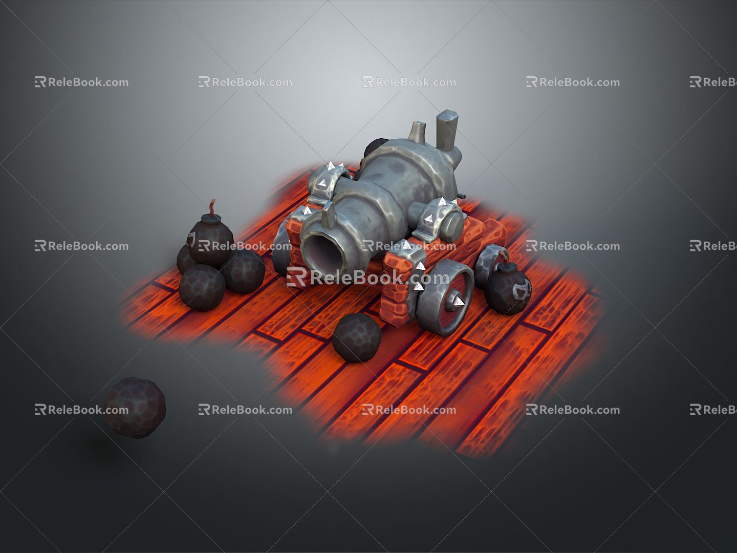 Artillery Gun Artillery Ship Gun Gun Siege Gun Cannon Anti-aircraft Breaking Heavy Gun Heavy Gun 3d model