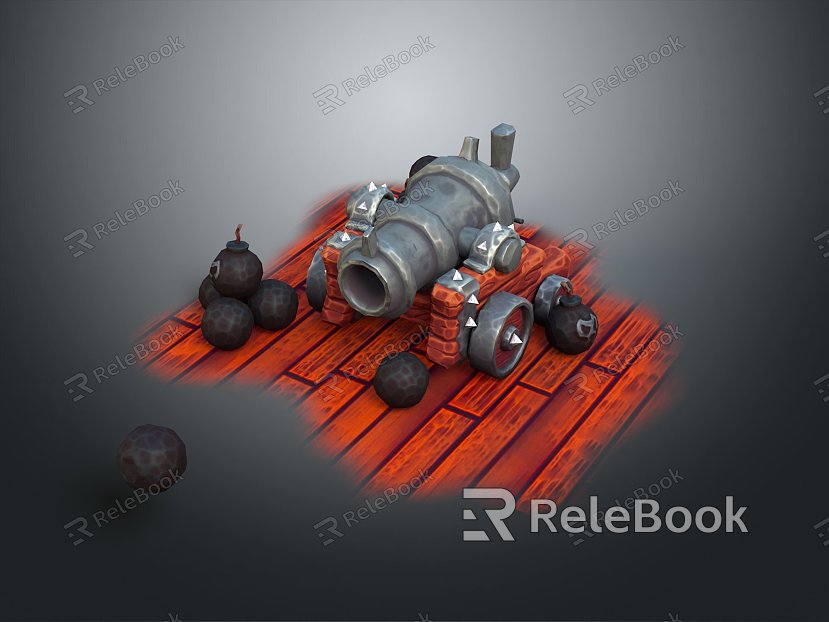 Artillery Gun Artillery Ship Gun Gun Siege Gun Cannon Anti-aircraft Breaking Heavy Gun Heavy Gun model