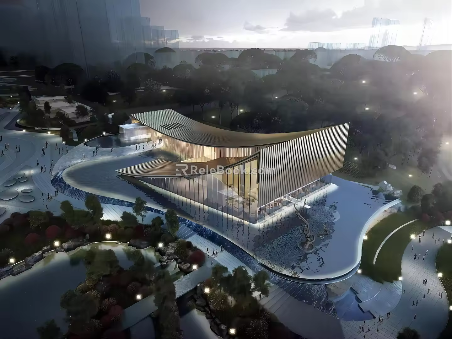 Modern Sales Office Architecture Exhibition Art Gallery Architecture 3d model