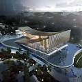 Modern Sales Office Architecture Exhibition Art Gallery Architecture 3d model