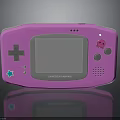Pink Gameboy Advance Handheld Game Console With D pad Screen And Decorative Elements