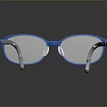 Blue Eyeglasses With Transparent Lenses And Comfortable Frame For Daily Use
