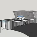 Modern Gate Entry Gate 3d model