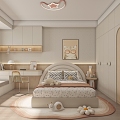 Cream wind children's room daughter room 3d model