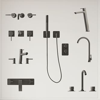 Modern faucet shower faucet 3d model