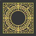 Ornate Decorative Floor With Intricate Circular Pattern And Lace Like Cutouts