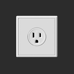 Modern socket switch 3d model