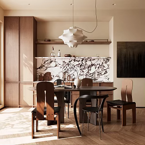 Quiet Restaurant 3d model