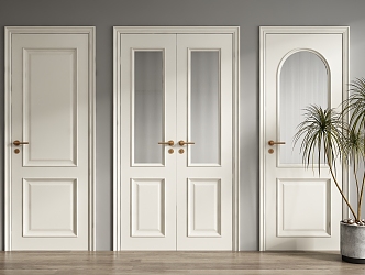 French double door 3d model