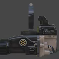 Tactical Modern Weapon With Metallic Structure And Adjustable Sight Mechanical Parts 3d model