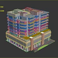 Modern Multi Story Residential Building With Balconies Glass Windows And Entrance