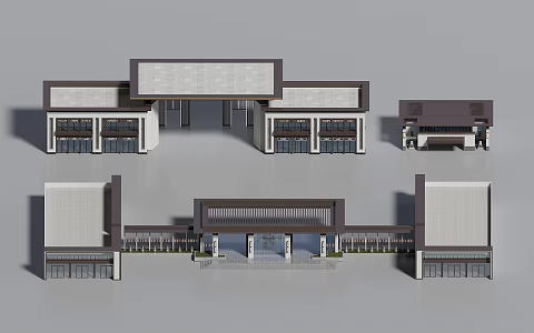 Residential Gate Entrance Gate Commercial 3d model