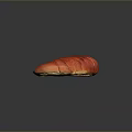 Freshly Baked Vibrant Red Croissant With Shiny Surface On Dark Background