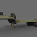 Heavy Duty Utility Trailer With Flatbed Design And Multiple Wheels For Transport